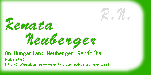 renata neuberger business card